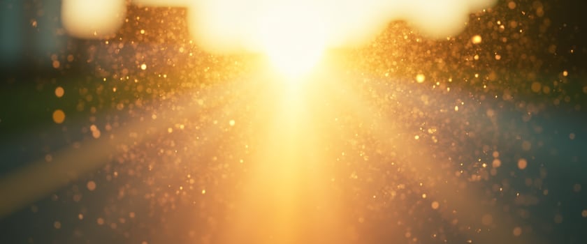 Golden Light and Dust Particles photo