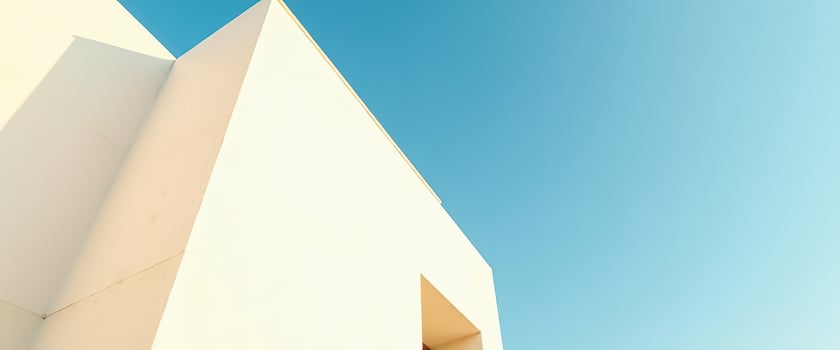 Minimalist Architectural Design Against a Blue Sky photo