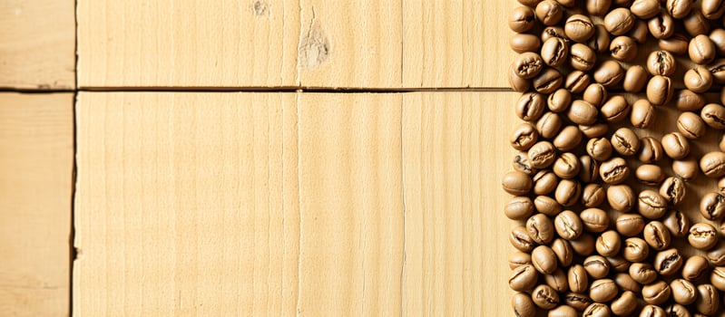 Coffee Beans on a Wooden Background photo