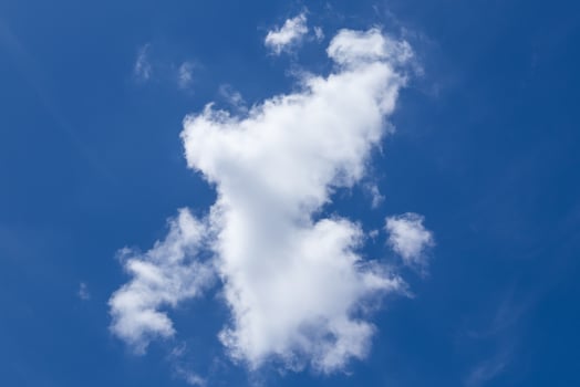 Blue sky background with tiny clouds, Nature cloud blue sky background, Blue Sky with Fluffy White Clouds on a Sunny Summer Day photo