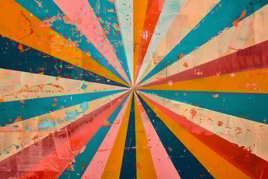 Colorful grunge background with sunbeams spreading from the center photo