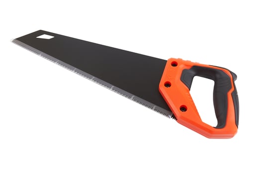 Hacksaw hand saw for sawing wood photo