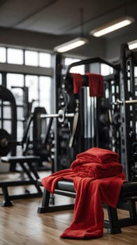 Clean Soft Red Bath Gym Towel photo