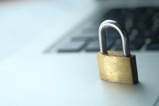 Lock on Laptop A Strong Symbol Representing Security and Privacy in the Digital Age Today photo