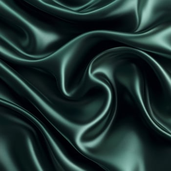 Smooth dark green satin fabric texture, elegant and luxurious appearance. photo