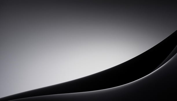 Abstract minimalist design featuring a smooth black curve against a gradient grey background, creating a sleek and modern visual effect. photo