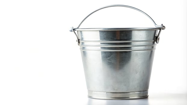Depth of Field water bucket on a white background with clipping path photo