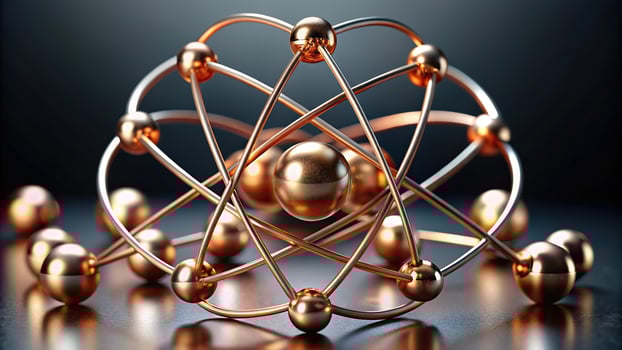 Depth of Field copper piece symbol on periodic table photo