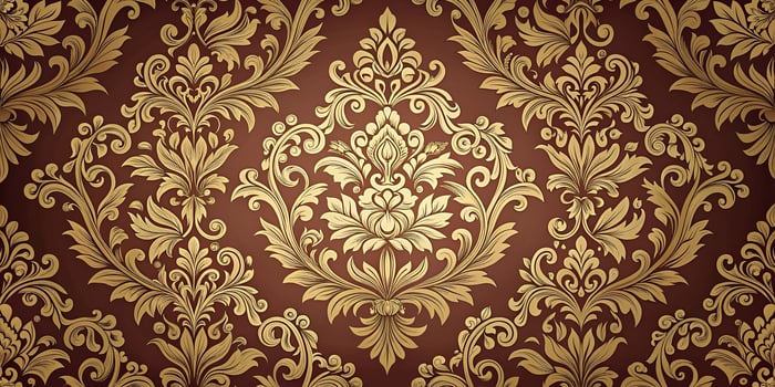 elegant damask pattern with intricate motifs and monochromatic color palette photo