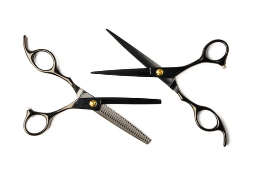 Scissors for haircuts isolated on white background photo