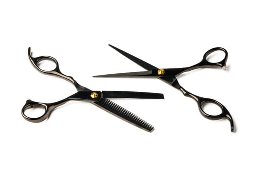 Scissors for haircuts isolated on white background photo
