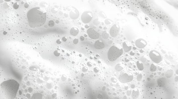 Abstract white soap foam bubbles texture background photo