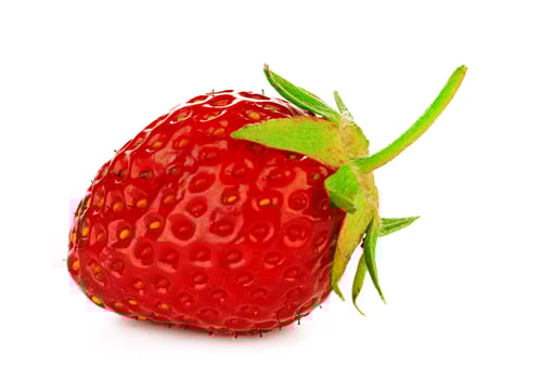 Red berry strawberry isolated on white background. photo
