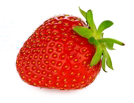 Red berry strawberry isolated on white background. photo