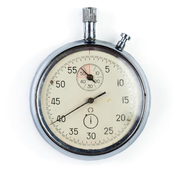 Stopwatch isolated on white photo