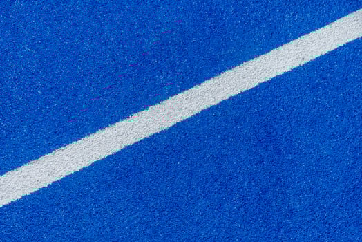 Paddle tennis blue hard court texture with white line can used as soccer, football, tennis or badminton background photo