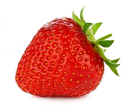 Red berry strawberry isolated on white background. photo