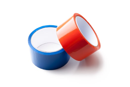 colored tape in large rolls photo