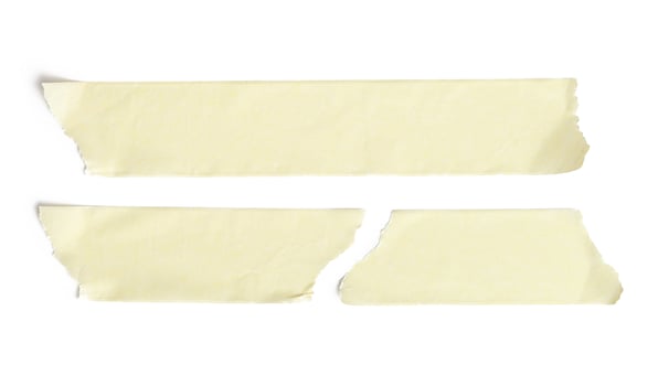 collection of various adhesive tape pieces on white background photo