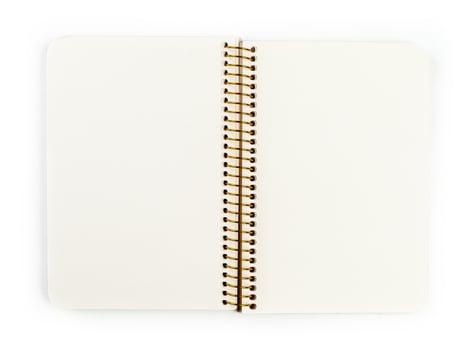 Notebook isolated on white background photo