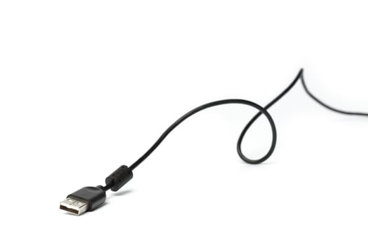 USB Cable Plug isolated on White Background photo