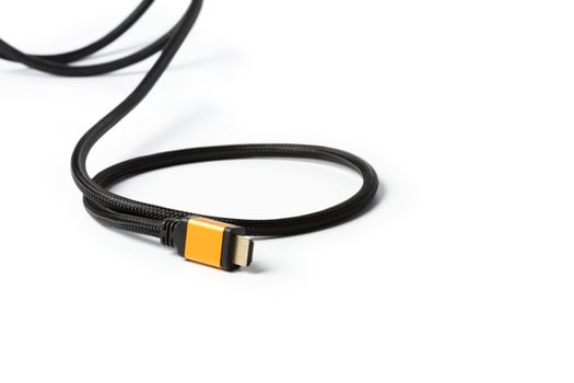 HDMI cable isolated on a white background photo