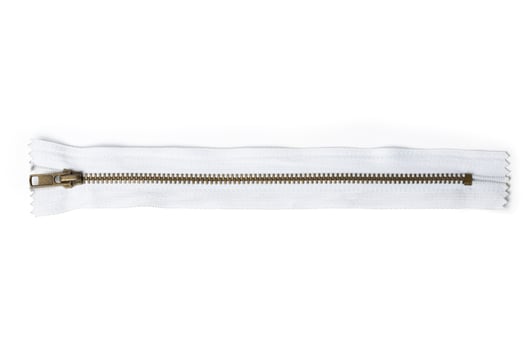 Zipper on white background photo