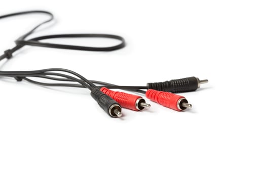 Audio and jacks isolated on white photo