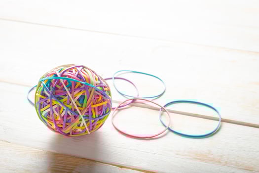 Rubber Bands and a Rubber Band Ball photo