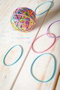 Rubber Bands and a Rubber Band Ball photo