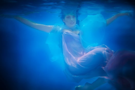 Underwater portrait of a woman photo