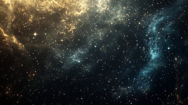 A vast expanse of cosmic wonders showcasing stars, nebulae, and intergalactic clouds in the depths of space during a starry night photo