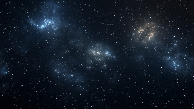 A stunning view of the night sky filled with numerous distant stars and galaxies shining brightly in the cosmos photo
