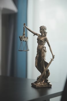Law theme, gavel or mallet of the judge, lawyer enforcement officers, evidence-based cases taken into account in the court abount business, legislation. photo