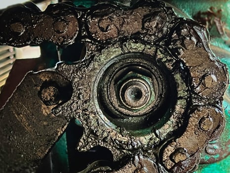 Bearing belt and chain lubricant with grease and oil,motivate machine, photo