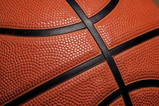 Close up photo of new basketball ball