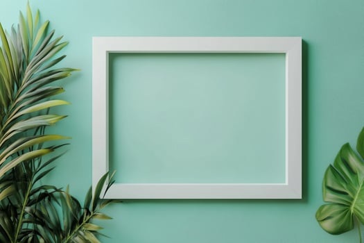 Vertical frame for mockup. room interior with mock up photo frame.