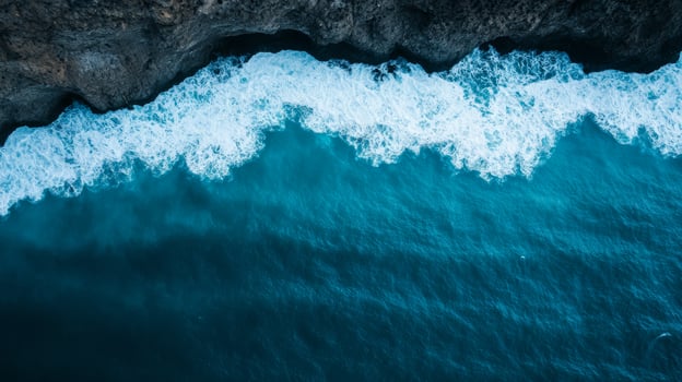 Rising sea levels flooding coastal areas as seen from space shorelines disappearing under encroaching blue waves photo
