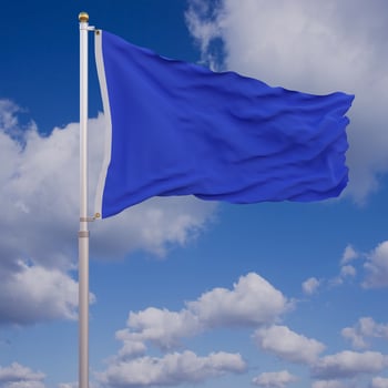 Blue Waving Flag photo