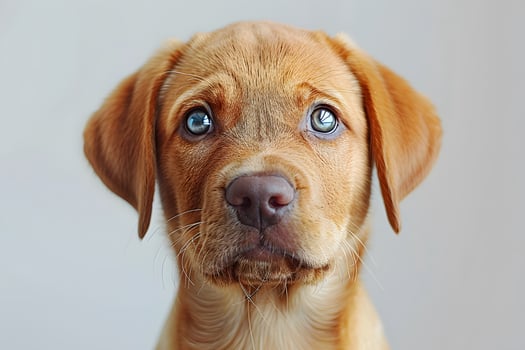 Adorable Labrador Retriever Puppy with Innocent Eyes - Ideal for Posters, Cards, and Pet-themed Designs photo