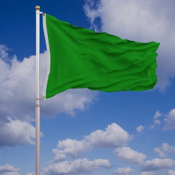 Green Waving Flag photo