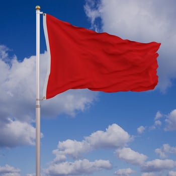Waving Flag of Red-Flag photo
