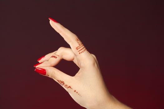 Woman Hands with mehndi photo