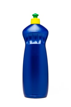 Plastic bottles of cleaning products photo