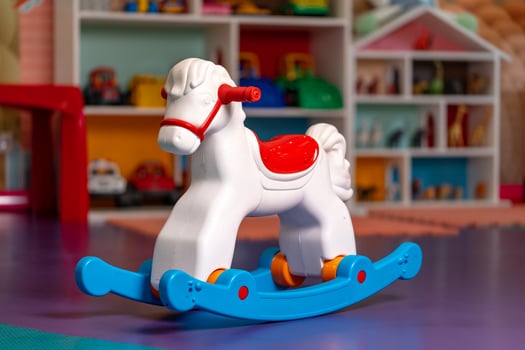 Toy Rocking Horse in Playroom photo