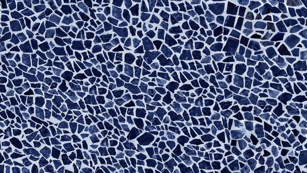 Seamless Blue Stone Mosaic Pattern with Irregular Shapes photo