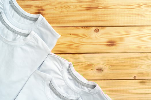 Close up of a white color t-shirt photo