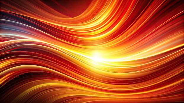 Dynamic abstract background with red orange and yellow waves and glowing effects Fisheye photo