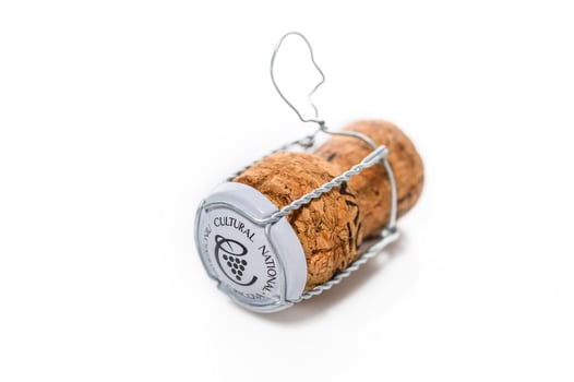 One Champagne cork serie of images photo