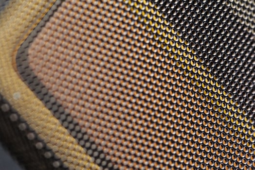 Vintage audio stereo. close up photo